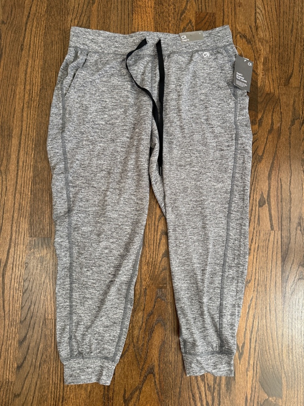 GAP Gray Brushed Tech Jersey Cropped Joggers - Size L